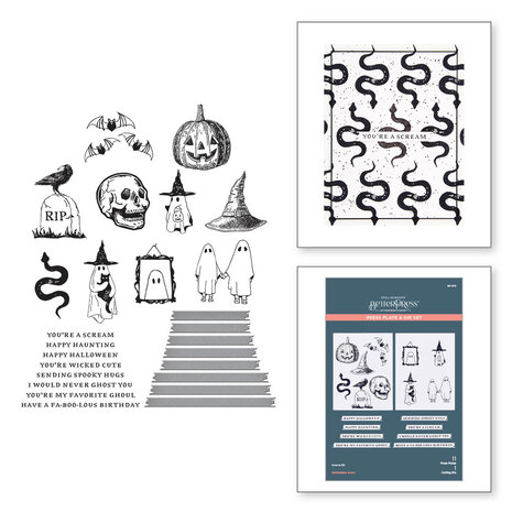 Spellbinders -BetterPress - Halloween Icons Press Plate & Die Set