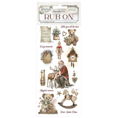 Stamperia - The Owl's House Rub-on 4x8,5 Inch Teddy Bears
