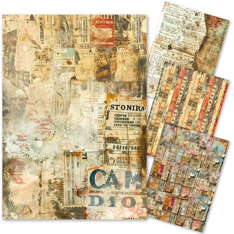 Ciao Bella - Journey Ahead A4 Mixed Media Rice Paper (4pcs)