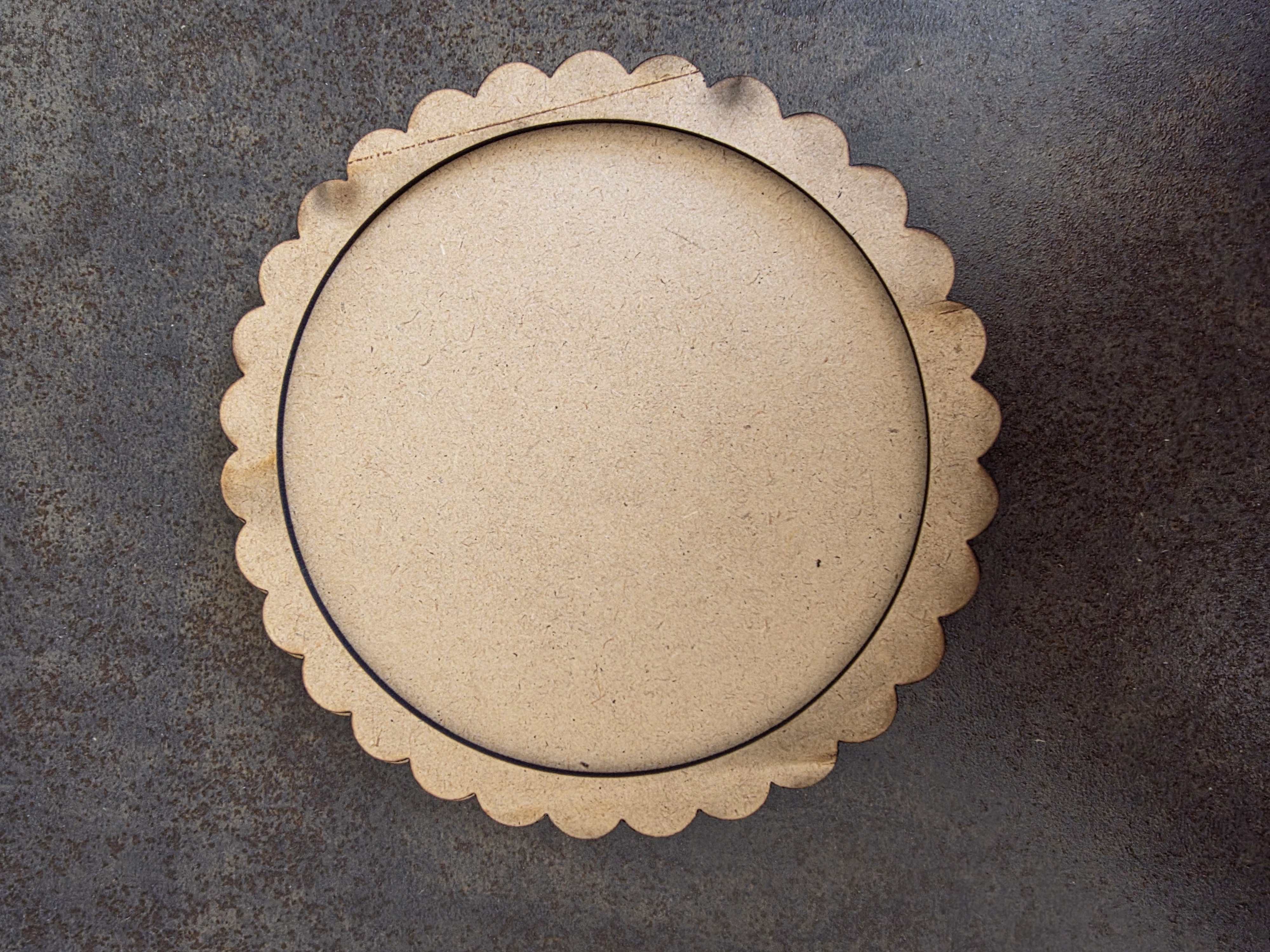 MDF - Kreis Scallop 2  - 2tlg.