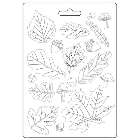 Stamperia - Whispering Woods A5 Soft Mould Leaves