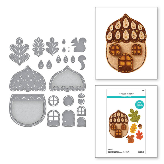 Spellbinders - Felt Autumn Acorn House Etched Dies from the Felt Stitch & Create Collection by Nicole Spohr Spellbinders - Felt Autumn Acorn House Etched Dies from the Felt Stitch & Create Collection by Nicole Spohr