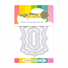 Waffle Flower- Nesting Piercing Fancy Labels Die