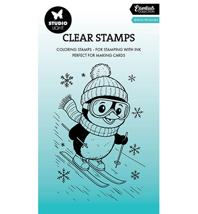 StudioLight - Stamp - Skiing penguin essentials nr.897 StudioLight - Stamp - Skiing penguin essentials nr.897