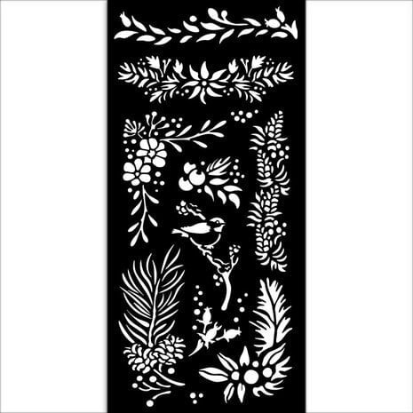 Stamperia - The Owl's House Thick Stencil 20x25cm Branches