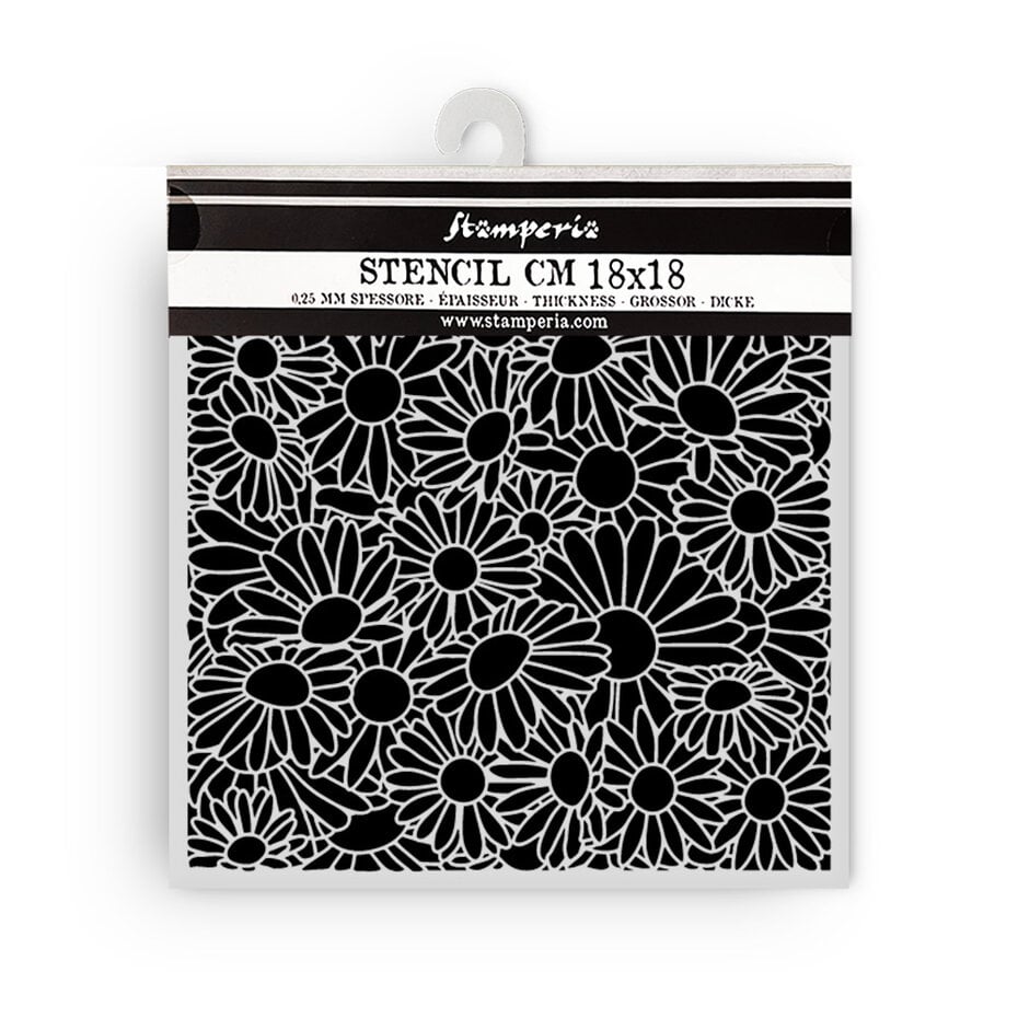 Stamperia - Daisy Art Thick Stencil 18x18cm Daisies Pattern