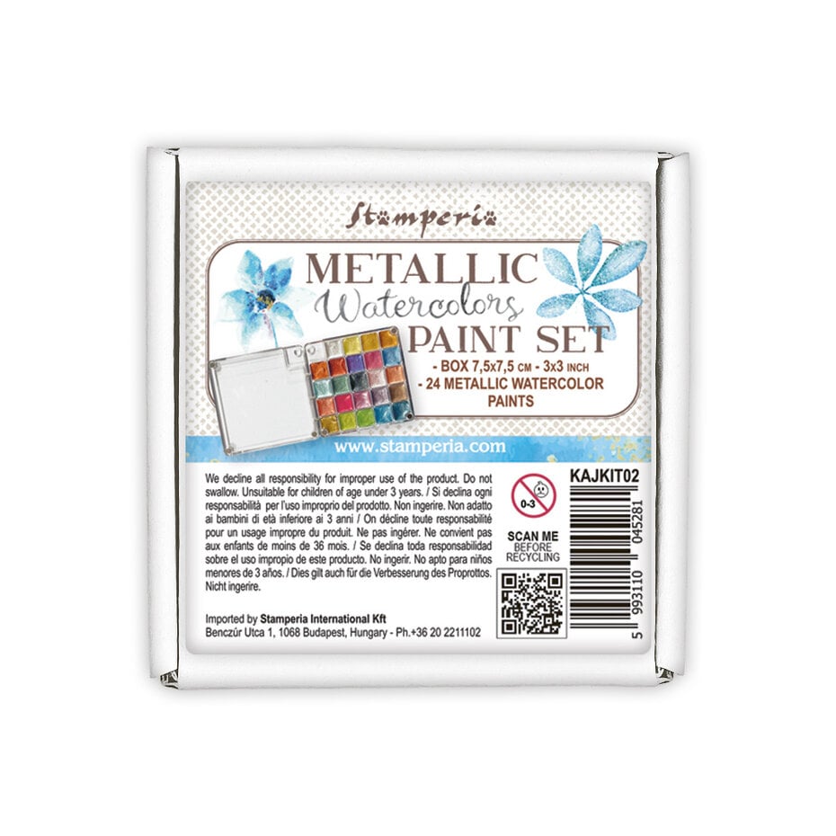 Stamperia - Watercolors Metallic Paint Set (24pcs)