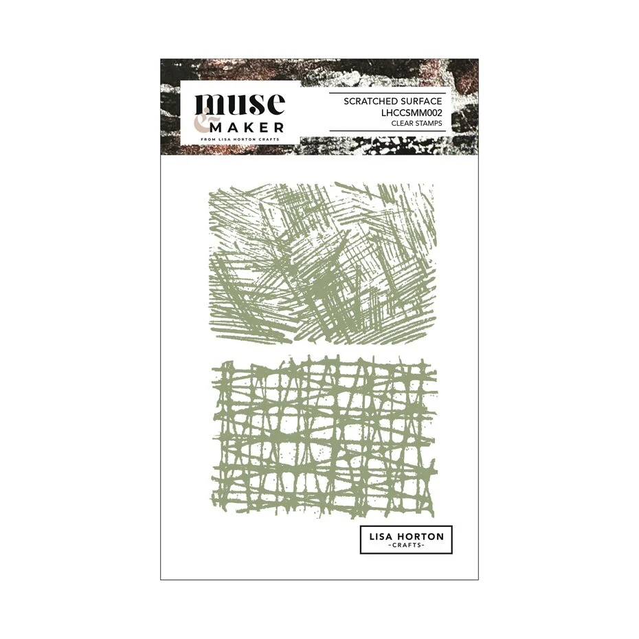 Lisa Horton Crafts - Muse & Maker A6 Clear Stamp Set Scratched Surface