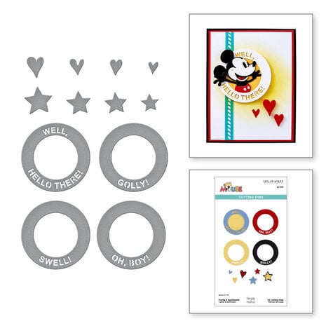 Spellbinders - Say Cheese Classic Mouse Etched Dies Frame & Sentiments 