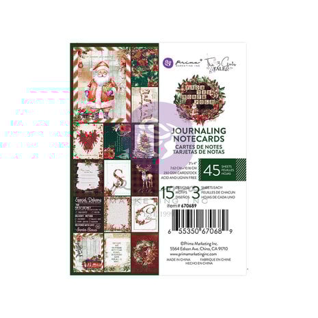 Prima Marketing - From the North Pole 3x4 Inch Journaling Cards