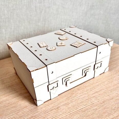 Piatek13 -  Travel Journal Light Chipboard 3D Base 12x12 Inch Travel Suitcase Piatek13 -  Travel Journal Light Chipboard 3D Base 12x12 Inch Travel Suitcase