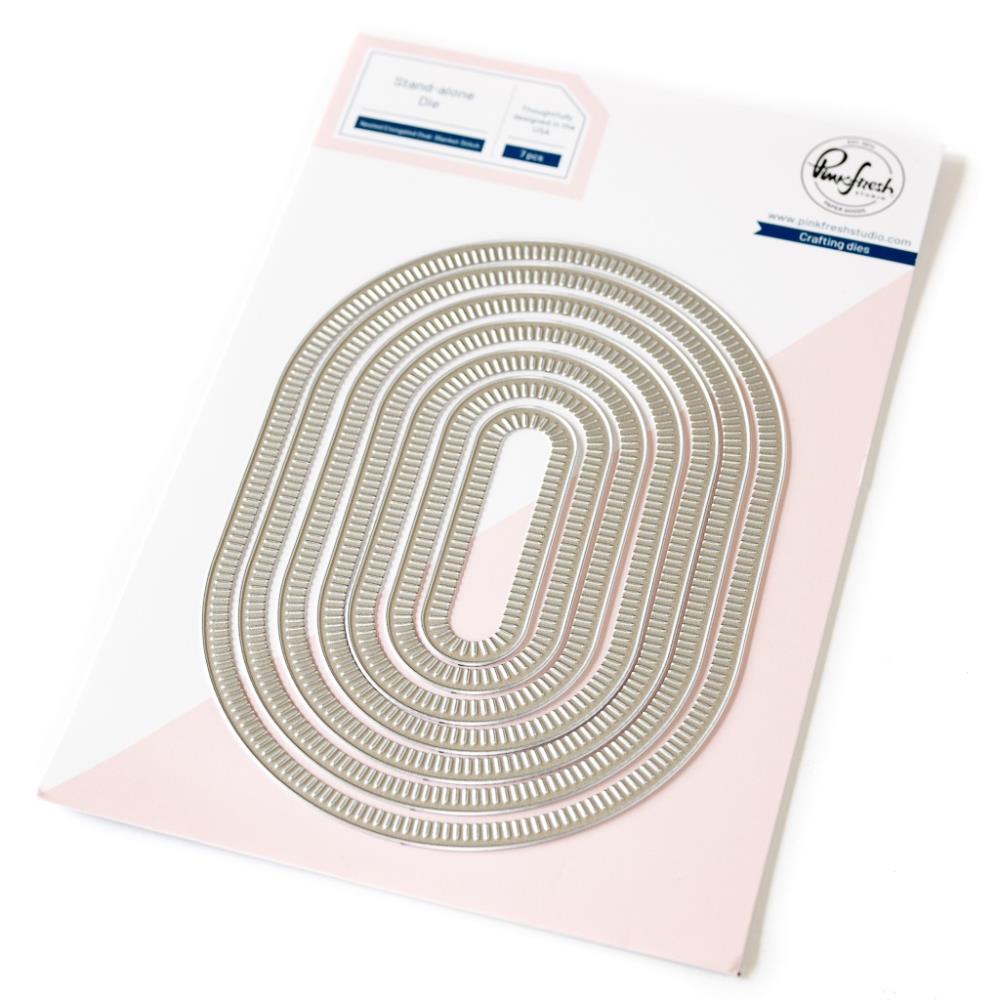 Pinkfresh Studio Essentials Die Set - Nested Elongated Ovals Blanket Stitch Pinkfresh Studio Essentials Die Set - Nested Elongated Ovals Blanket Stitch