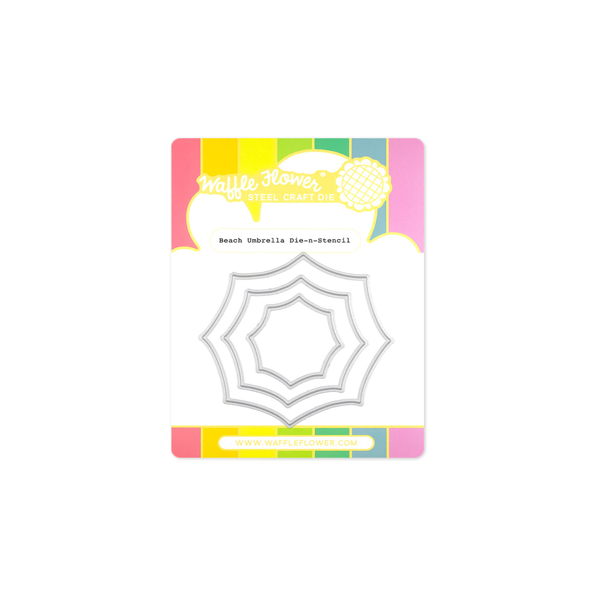 Waffle Flower -Beach Umbrella Die-n-stencil Waffle Flower -Beach Umbrella Die-n-stencil