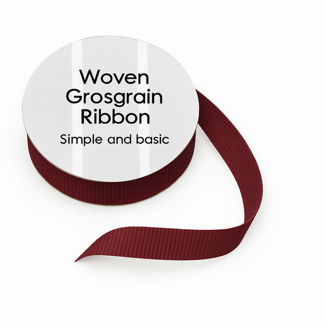 Simple and Basic - Dark Red Grosgrain Ribbon