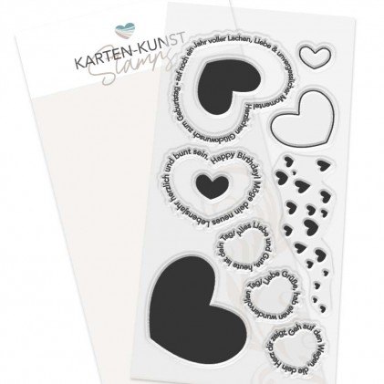 Karten-Kunst Clear Stamps Groß - Von Herzen