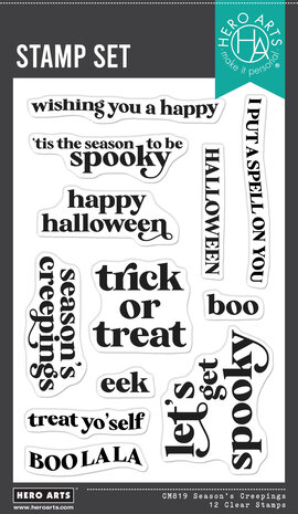 Hero Arts - Hocus Pocus Clear Stamp Set Season's Creepings