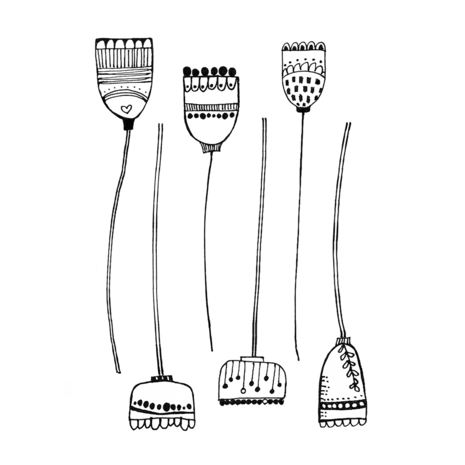 Crafty Individuals - Floral Abstractions Buds Unmounted Rubber Stamps Crafty Individuals - Floral Abstractions Buds Unmounted Rubber Stamps