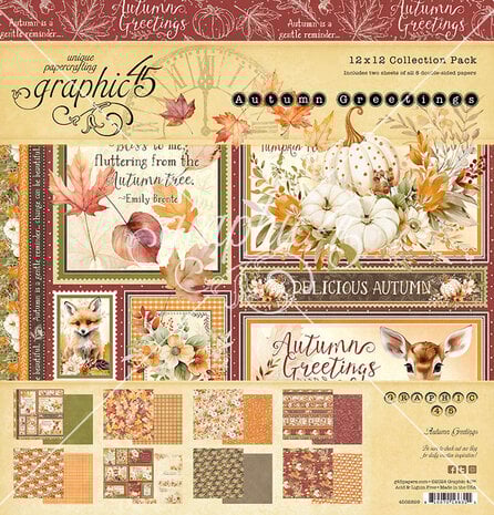 Graphic 45 - Autumn Greetings 12x12 Inch Collection Pack