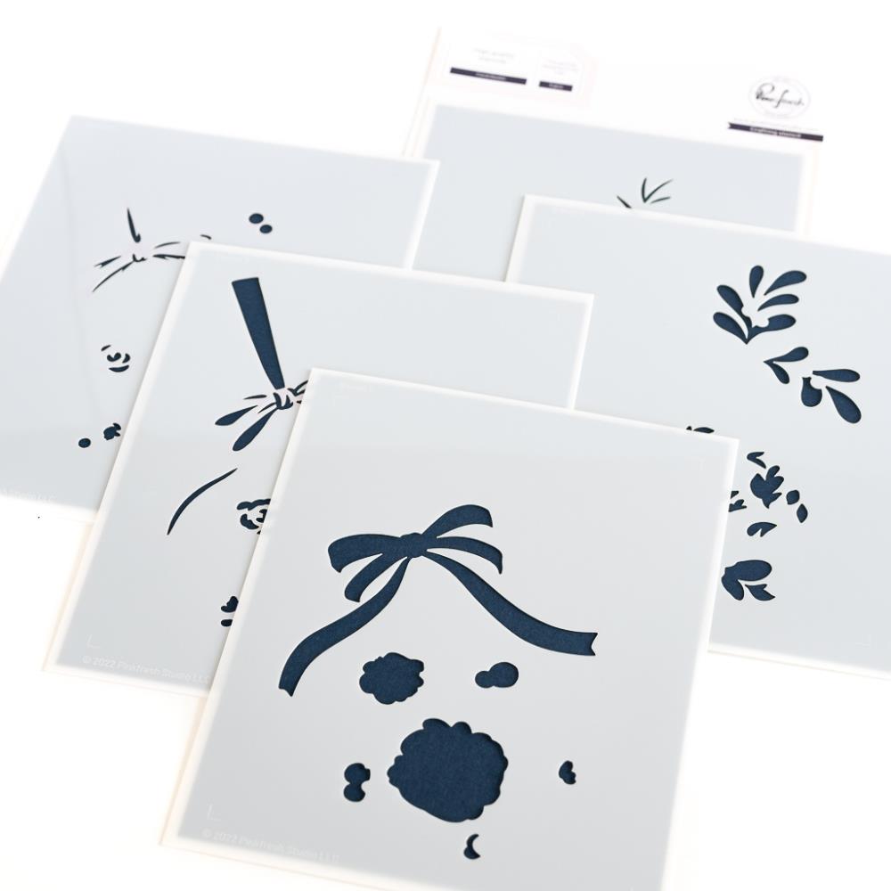 Pinkfresh Studio Stencils - Floral Bauble