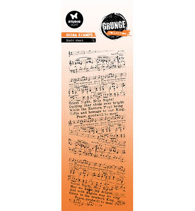 SL Clear Stamp - Music sheet Grunge Collection nr.839
