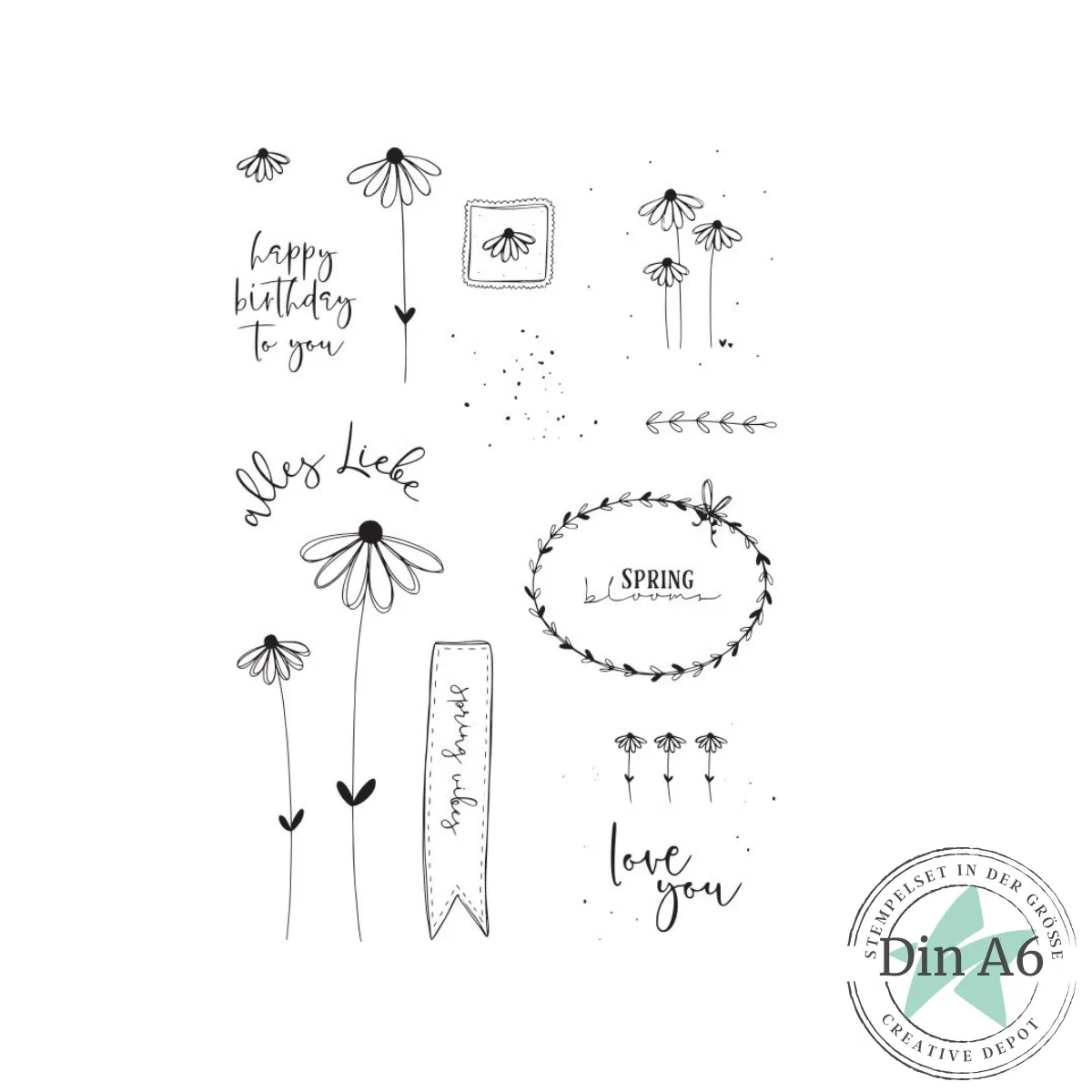 Creative Depot - Stempelset - Springtime