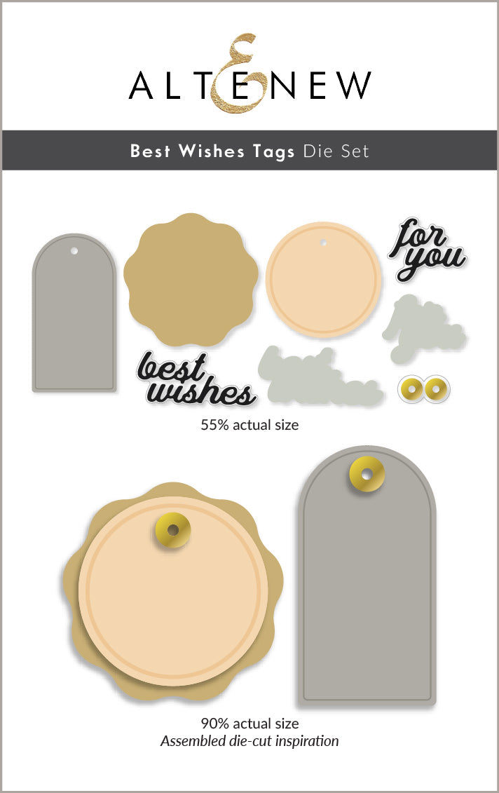 Altenew - Best Wishes Tags Die Set Altenew - Best Wishes Tags Die Set