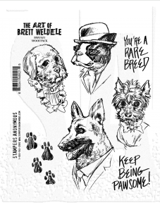 Brett Weldele Cling Mount Stamps: Woofpack