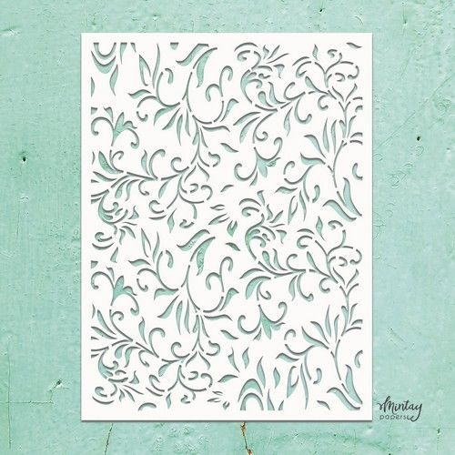 Mintay Kreativa - 6 x 8 Stencil - Floral Swirls