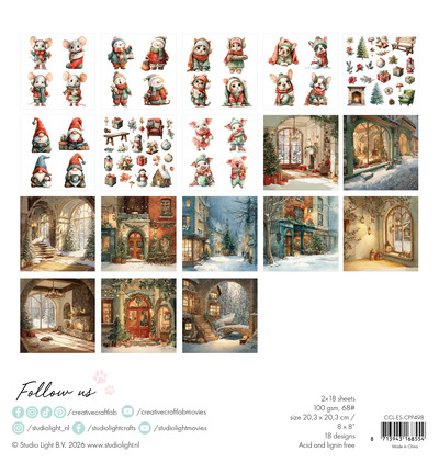 Craft Lab - CCL Collage-Papierblock – Classic Christmas Essentials Nr. 498