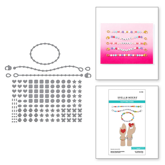 Spellbinders - Bestie Beaded Bracelets Etched Dies from the Beads of Friendship Collection Spellbinders - Bestie Beaded Bracelets Etched Dies from the Beads of Friendship Collection