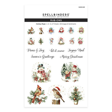 Spellbinders - Holiday Magic Rub-On Sheets Holiday Magic