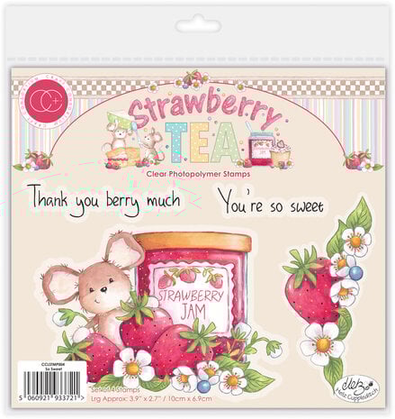 Craft Consortium - Strawberry Tea A6 Photopolymer Stamp Set So Sweet