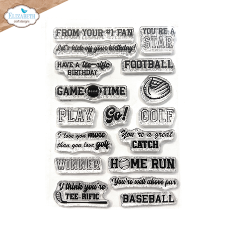 Elizabeth Craft Designs - Good Times Stamps Sport Sentiments