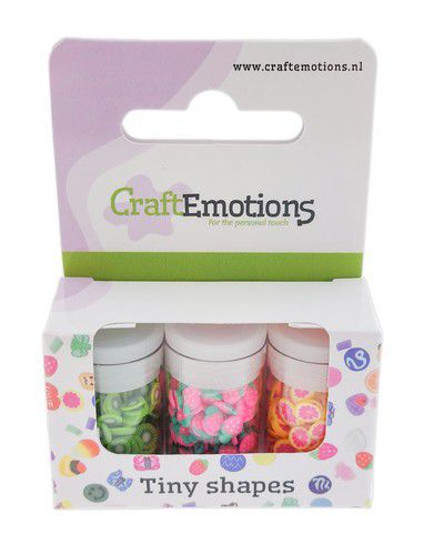 CraftEmotions Tiny Shapes - 3 tubes - fruits CraftEmotions Tiny Shapes - 3 tubes - fruits