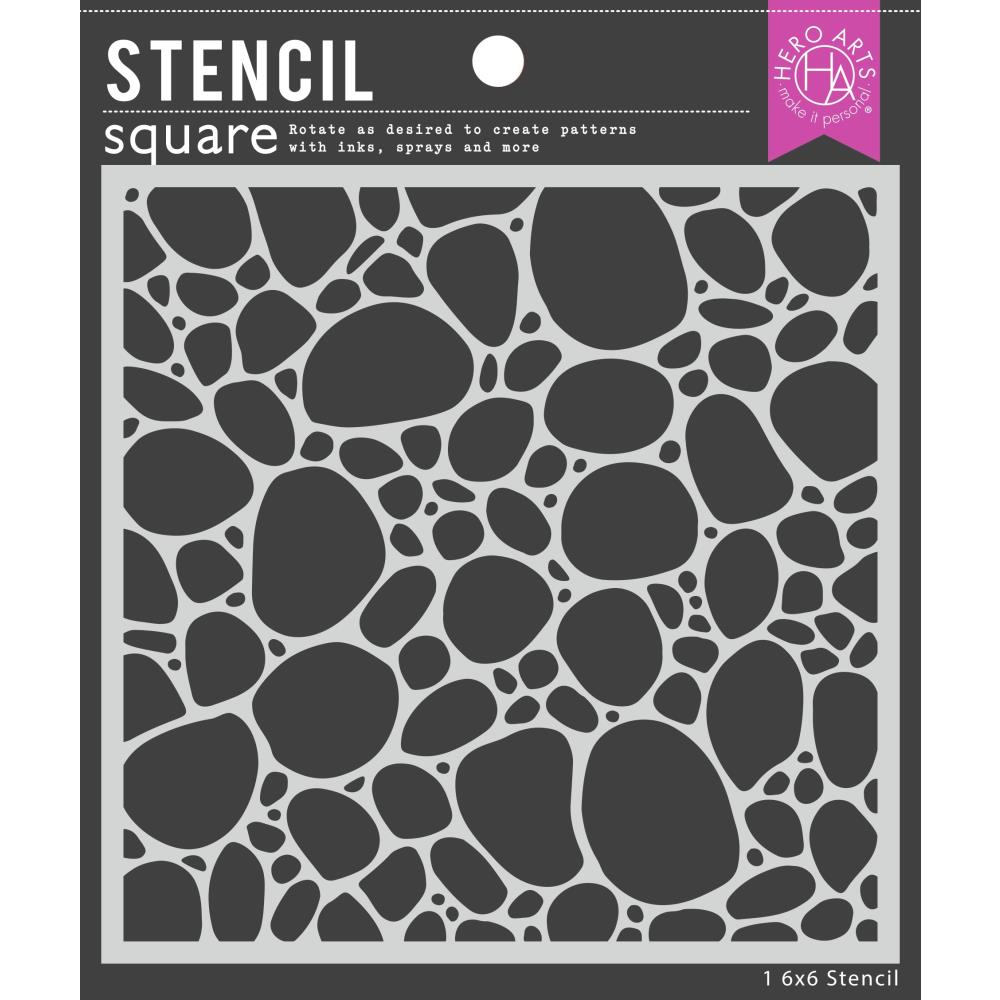 Hero Arts Stencil 6"X6" - Pebbles & Stones