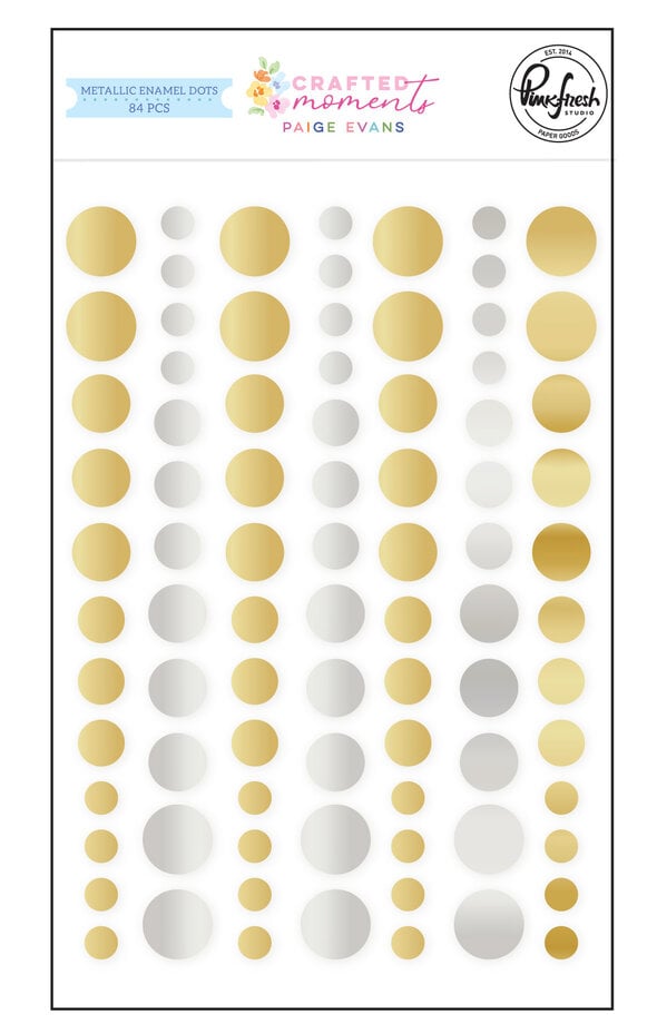 PinkFresh Studio - Crafted Moments Metallic Enamel Dots by Paige Evans