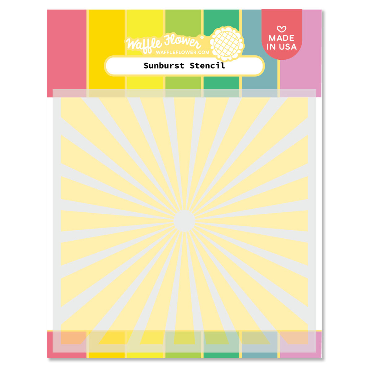 Waffle Flower - Sunburst Stencil Waffle Flower - Sunburst Stencil