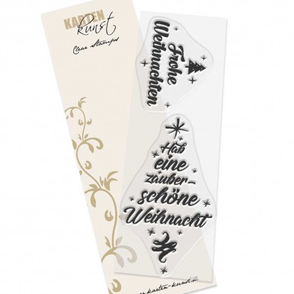  Karten-Kunst Clear Stamps KK-0245 - Grafische Sprüche Weihnachten