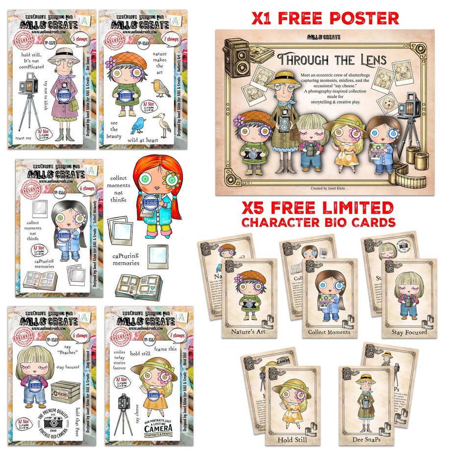 AALL & Create - Through the Lens A5 Stamp Bundle by Janet Klein