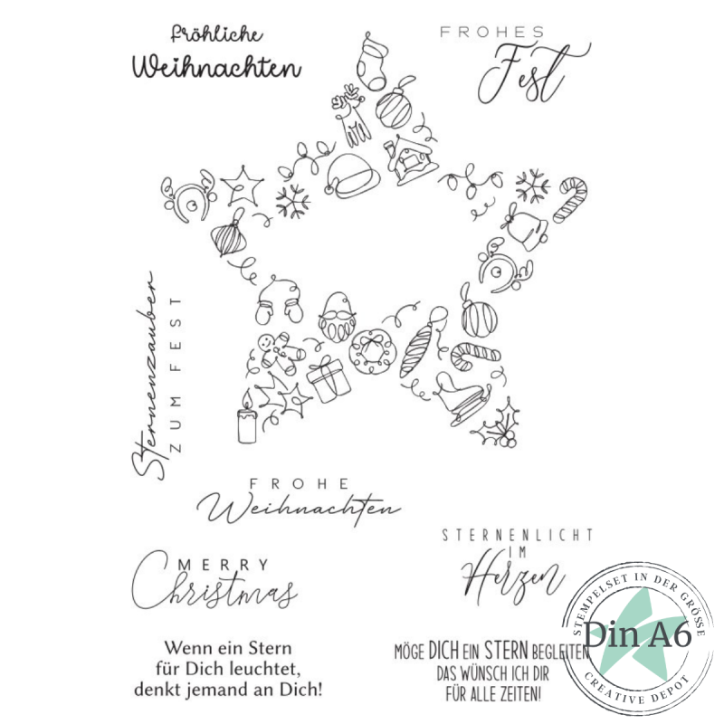 Creative Depot - Stempelset - Möge dich ein Stern begleiten