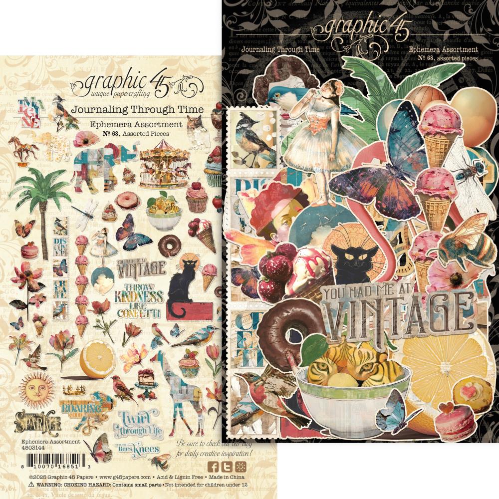 Graphic 45 - Journaling Through Time - Ephemera Set
