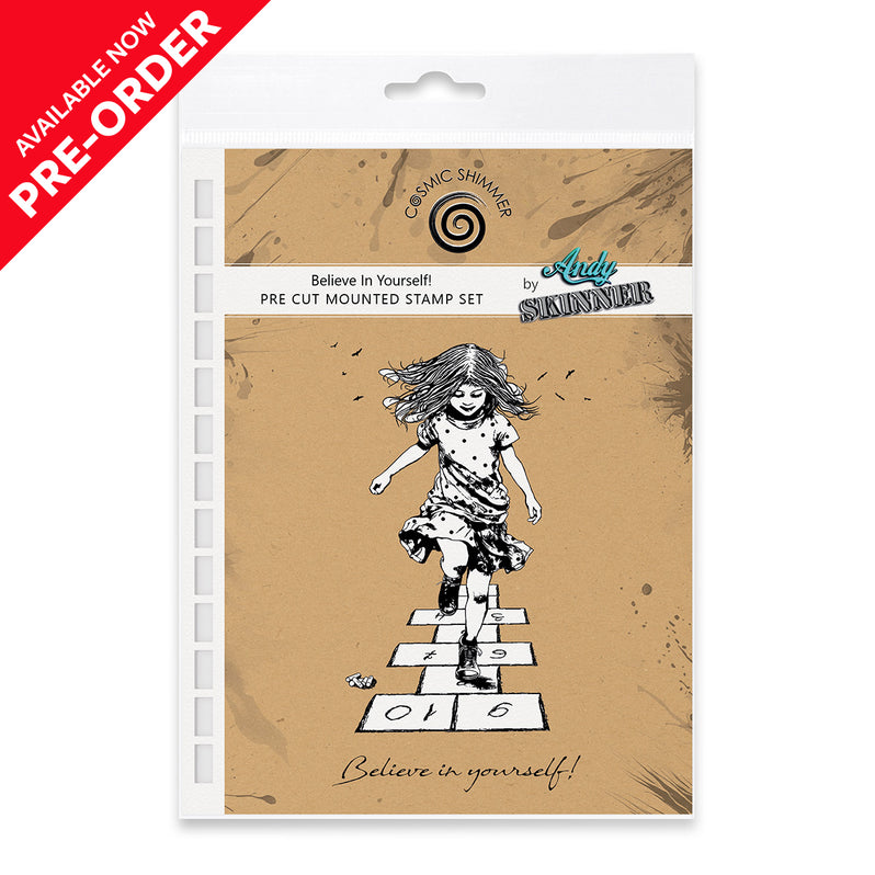 Andy Skinner - Believe In Yourself! Pre Cut Rubber Stamp Set