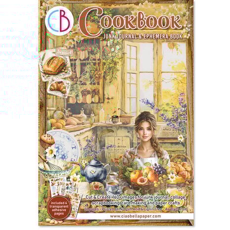 Ciao Bella -Cookbook A4 Junk Journal Ephemera Book (32pcs)
