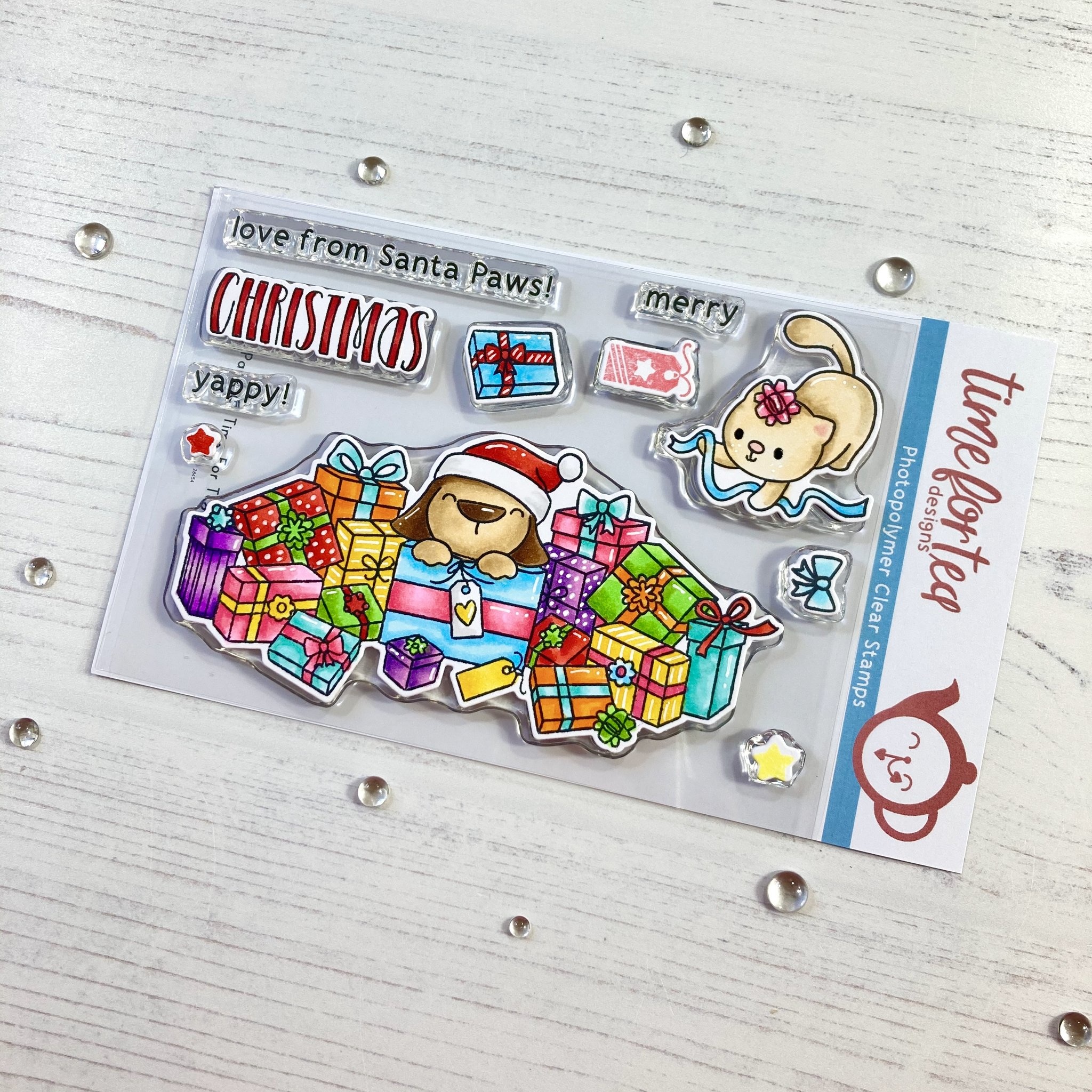 time-for-tea-santa-paws-clear-stamps-t4t-408-san-c time-for-tea-santa-paws-clear-stamps-t4t-408-san-c