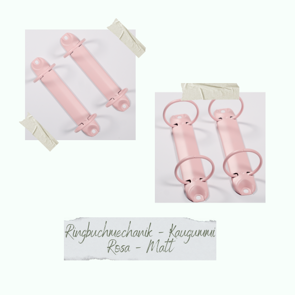 Creative Depot - Ringbuchmechanik - Kaugummi Rosa - Matt - Buchbindeliebe     Creative Depot - Ringbuchmechanik - Kaugummi Rosa - Matt - Buchbindeliebe