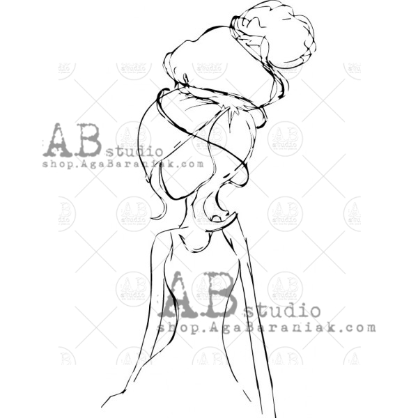 rubber-stamp-id-489-mixmedia-woman-ab-studioilse-kleijer