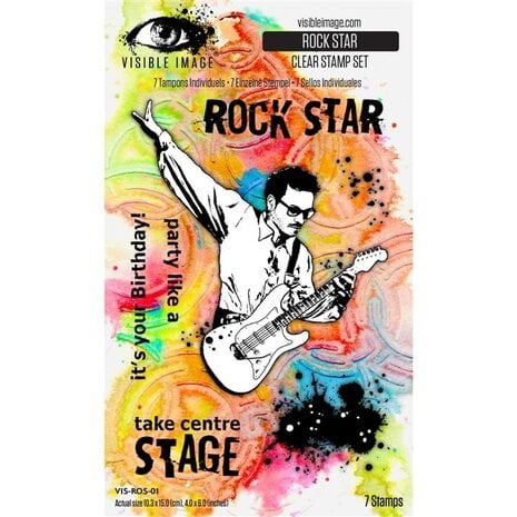 Visible Image - Rock Star 4x6 Inch Stamp Set