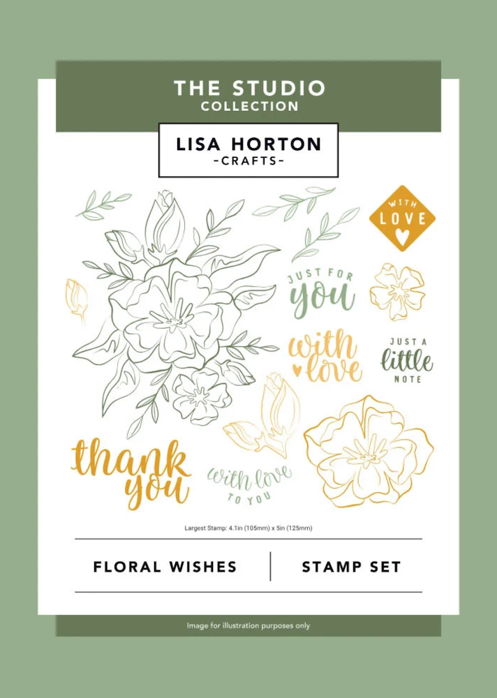Lisa Horton Crafts Floral Wishes Clear Stamp Set