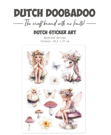 Dutch Doobadoo - Woodland Springs Dutch Stickers Art A4 Transparent