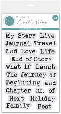 Craft Consortium - Clear Stamps Journal Sentiments Craft Consortium - Clear Stamps Journal Sentiments